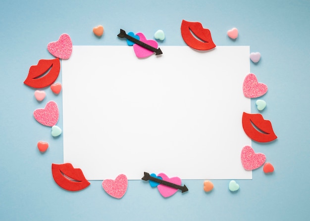 Free photo beautiful valentine's day concept with copy space