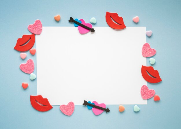 Beautiful valentine's day concept with copy space