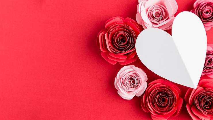 Free Photo beautiful valentine's day concept with roses