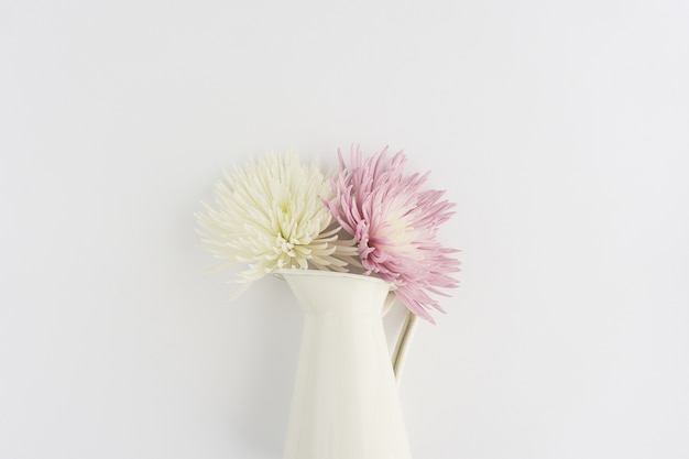 無料写真 beautiful vase with white and pink flower