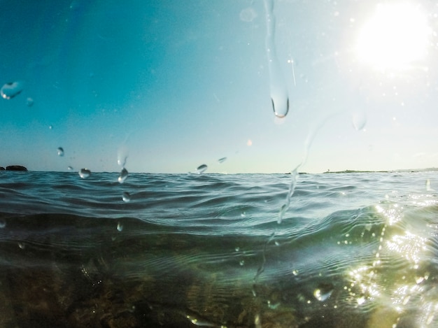 Beautiful view of blue sea