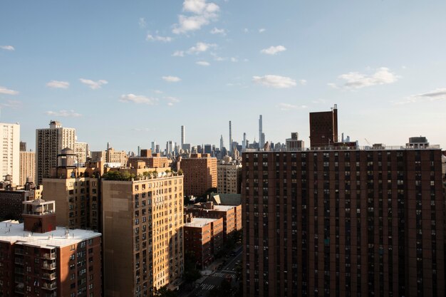 Beautiful view over city buildings