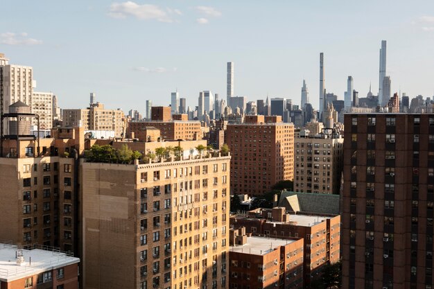 Beautiful view over city buildings