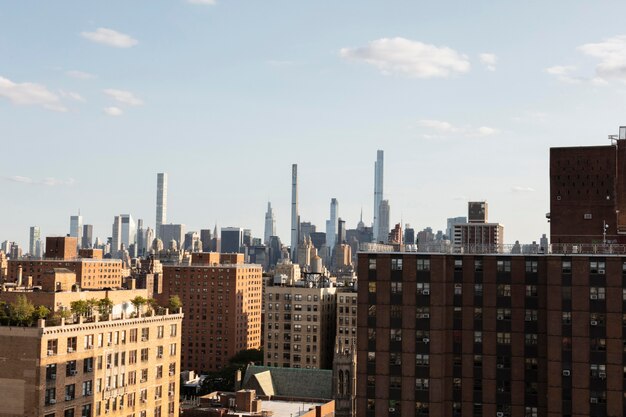 Beautiful view over city buildings