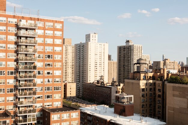 Beautiful view over city buildings