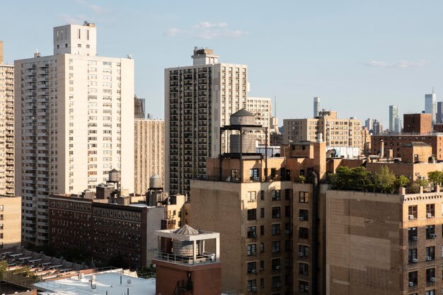 Beautiful view over city buildings