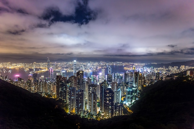 Free photo beautiful view of hong kong