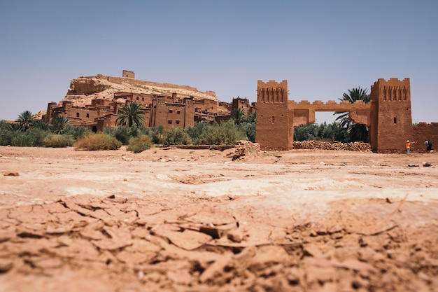 Прекрасный вид на Kasbah Ait Ben Haddou Aït, Марокко