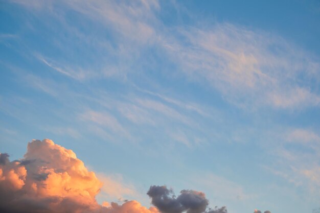 自然を気遣う背景の気候変動のための海のアイデアに沈む夕日の雲と空の美しい景色