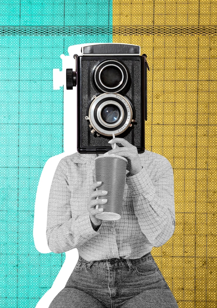 Free Photo beautiful vintage collage composition