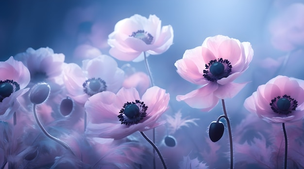 Free photo beautiful wallpaper with pink flowers