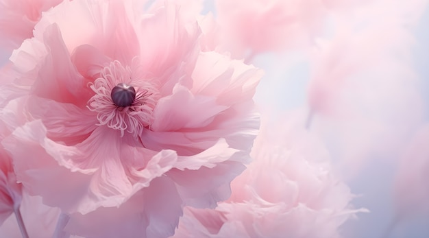 Beautiful wallpaper with pink flowers