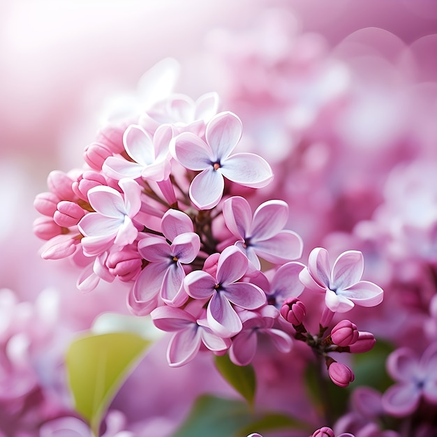 ピンクの花が付いた美しい壁紙