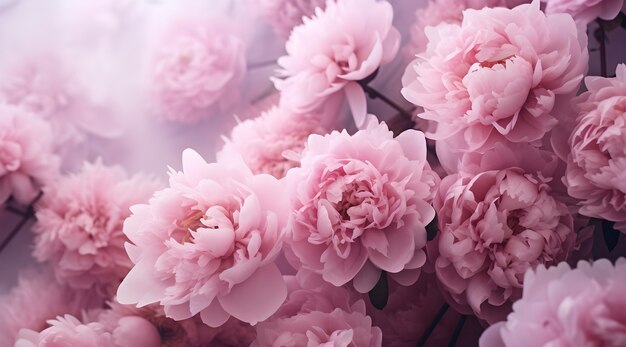 Beautiful wallpaper with pink flowers