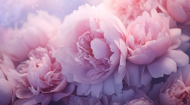 Beautiful wallpaper with pink flowers