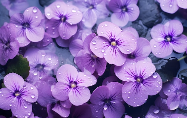 Beautiful wallpaper with purple flowers