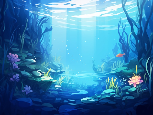 アニメスタイルの美しい水景