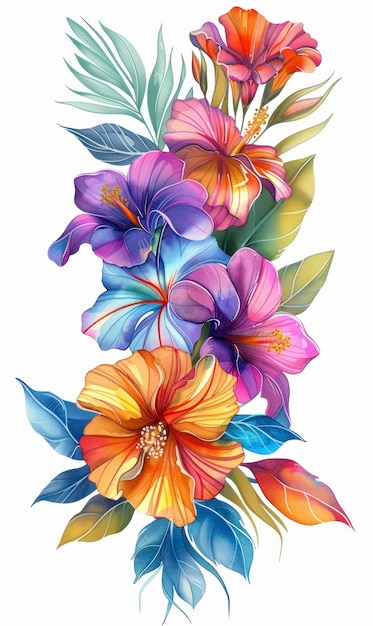 무료 사진 beautiful watercolor floral arrangement