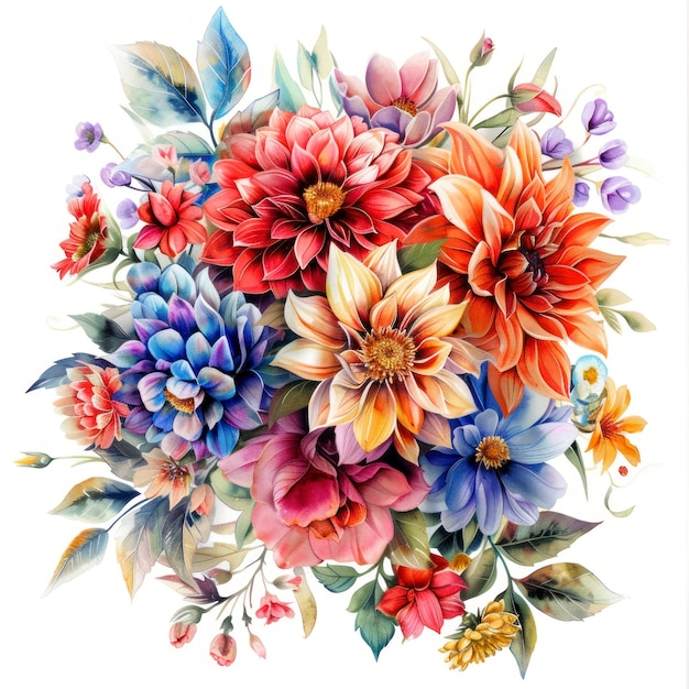 Beautiful watercolor floral arrangement