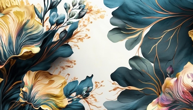 Beautiful watercolor floral background