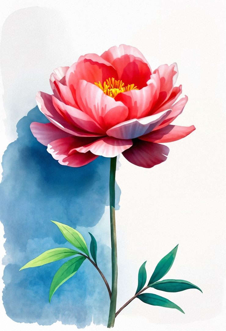 Free Photo beautiful watercolour flower