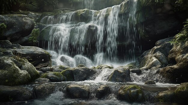 Beautiful waterfall Ai Generated Image