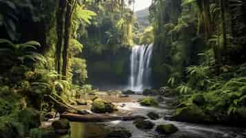 Foto gratuita bellissimo paesaggio a cascata