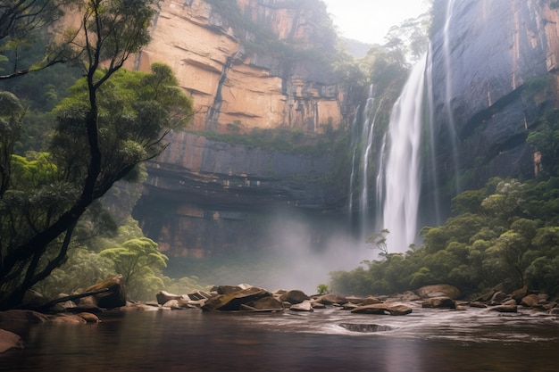 Foto gratuita bellissimo paesaggio a cascata