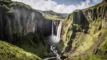 Foto gratuita bellissimo paesaggio a cascata