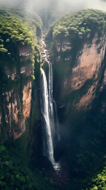 Beautiful waterfall  landscape