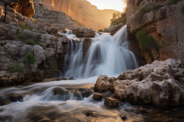 Beautiful waterfall  landscape