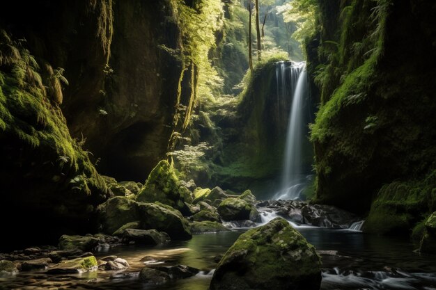 美しい滝の風景