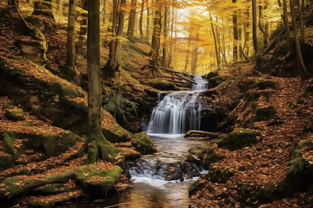 Foto gratuita bellissimo paesaggio a cascata