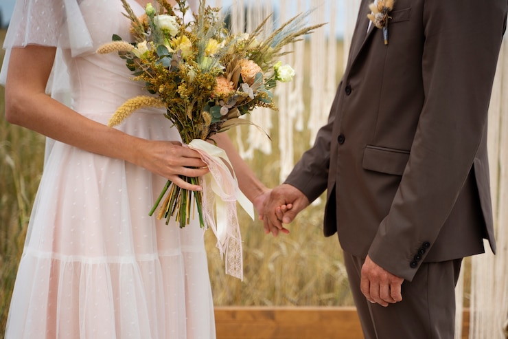 無料Photo 自然の中での美しい結婚式