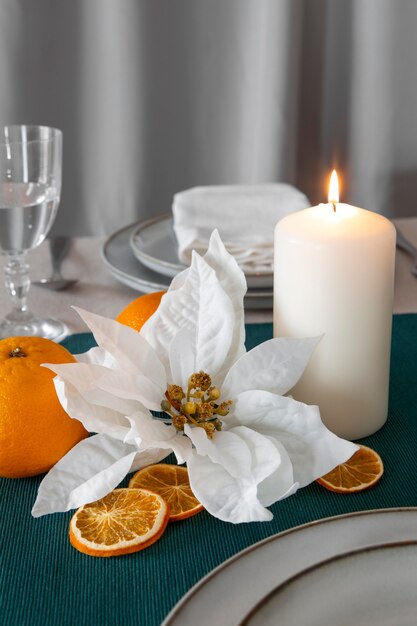 Beautiful white poinsettia assortement