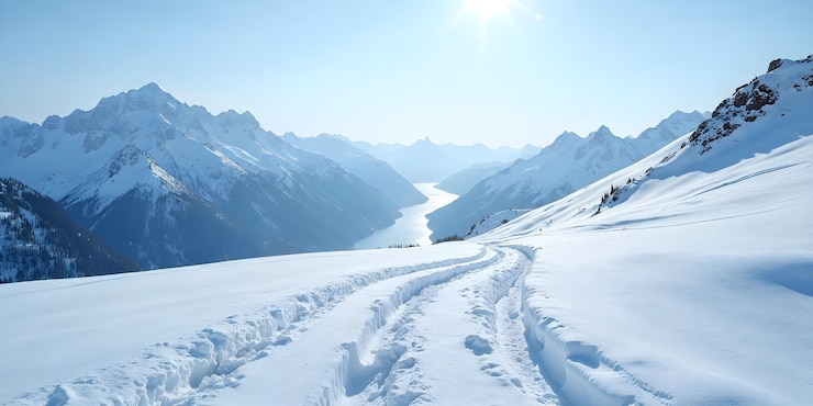 Free Photo beautiful  winter landscape with snow