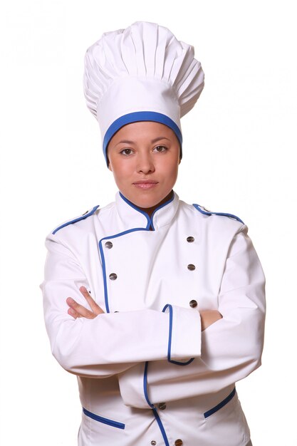 Beautiful woman in chef image