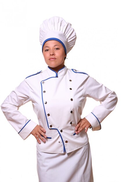 Beautiful woman in chef image