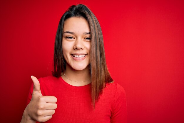 Beautiful woman doing gesture