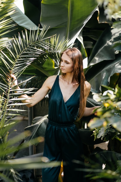 Beautiful woman portrait in garden