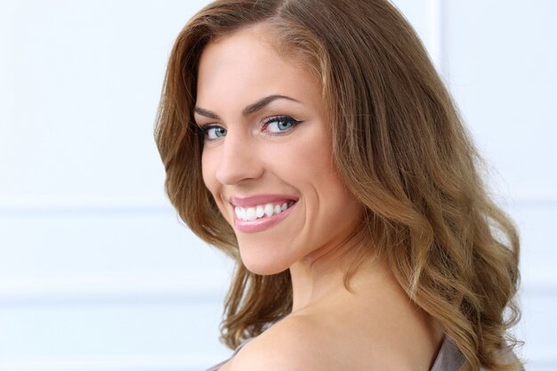 Beautiful woman smiling