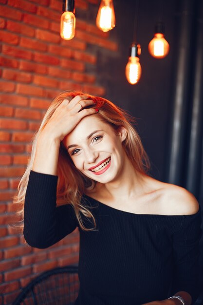 Beautiful woman in the studio