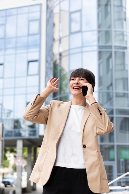 Beautiful woman talking on the phone