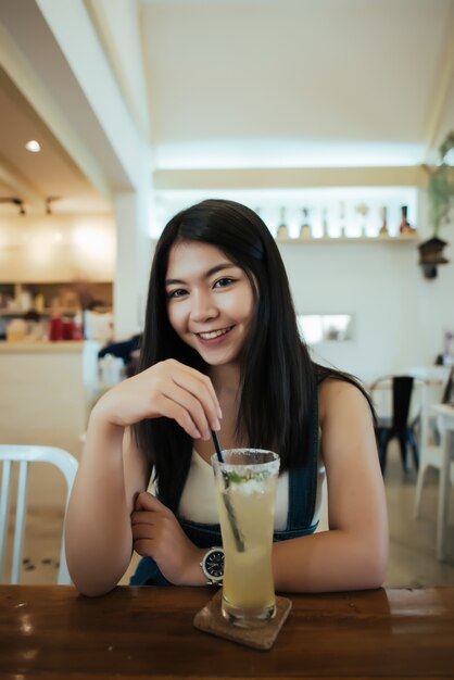 Beautiful woman with juice healthy 