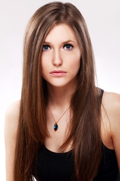 Beautiful woman with long hair