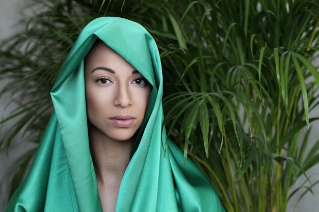 Beautiful woman with traditional indian costume