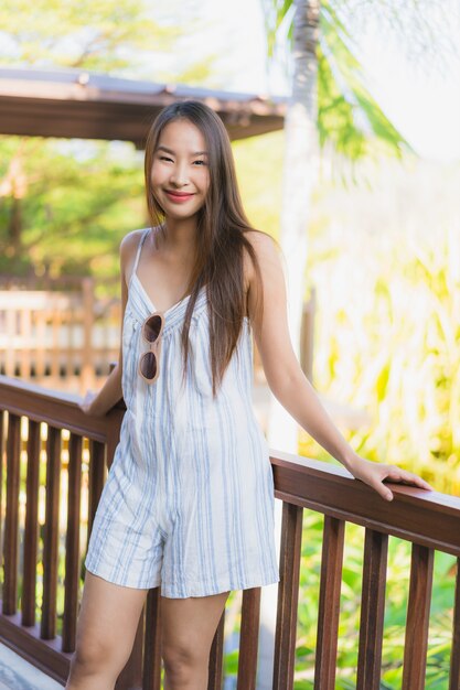 Beautiful young asian woman happy smile life style