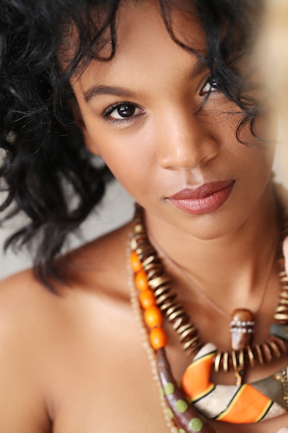 Beautiful and young cuban woman portrait