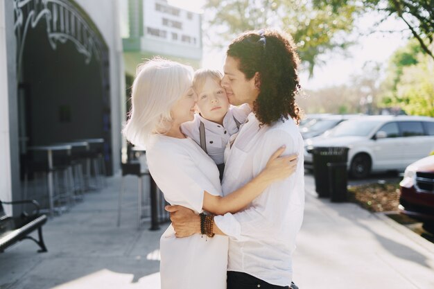 beautiful young family