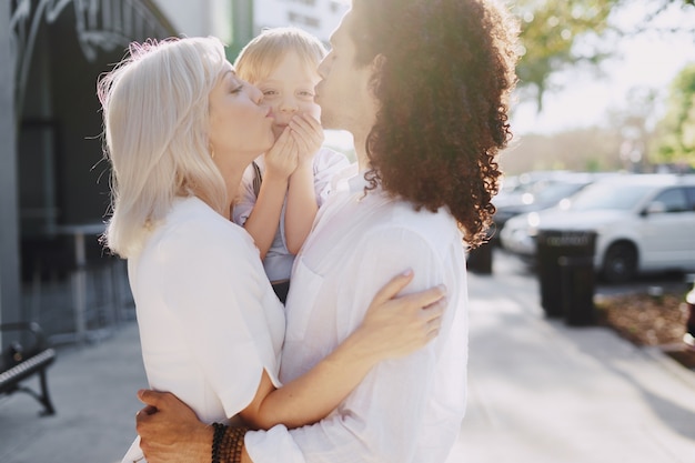 beautiful young family